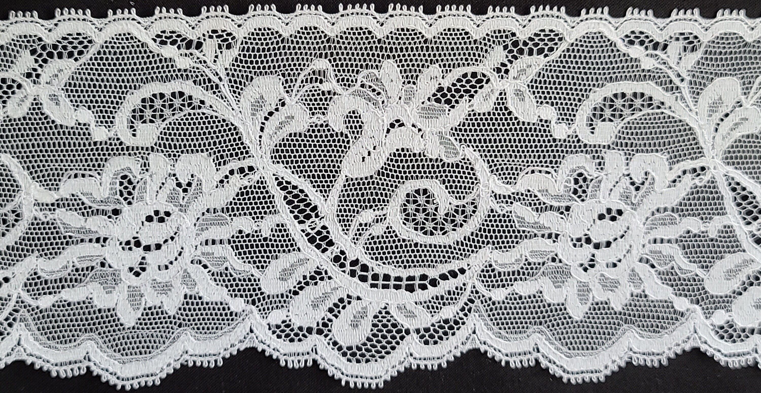 Rascal Lace 3-1/2 Wide Raschel Lace White by the Yard Bridal Accessories, Lingerie ...