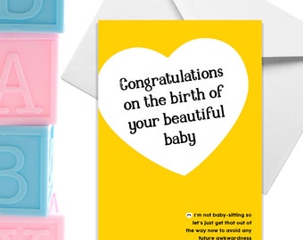 Babysitting Cards Etsy