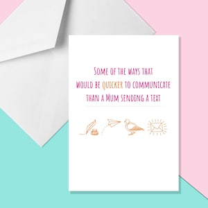 Mum Text - A5 Mother&#39;s Day Card - Funny Mother&#39;s Day Card - Rude Mother&#39;s Day Card - Card For Mum - Funny Card For Mum - Offensive Mum Card