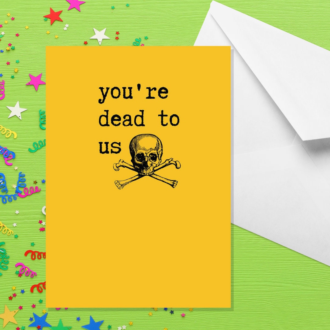 You're Dead to Us A5 New Job Card Retirement Card - Etsy
