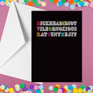 D. I. V. O. R. C. E. - A5 Divorce & Breakup Karten - Lustige Humorkarten für Erwachsene von Offensive Anlässe