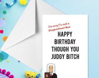 Judgy Bitch - A5 Mama Karte - Lustige Mama Karte - Lustige Karte für Mama - Rude Mama Karte - Karte für Mama - Lustige Karte für Mama - Mama Geburtstag