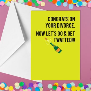 Congrats On Your Divorce - A5 Divorce & Breakup Cards - Funny Adult Humour Cards by Offensive Occasions