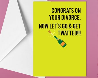 Congrats On Your Divorce - A5 Divorce & Breakup Cards - Funny Adult Humour Cards by Offensive Occasions