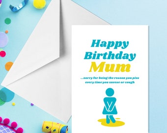 Es tut mir leid, dass ich der Grund war, warum ich Piss habe - A5 Mama Karte - Lustige Karte für Mama - Lustige Karte für Mama - Karte für Mama - Karte für Mama - Lustige Karte für Mama - Mama Geburtstag