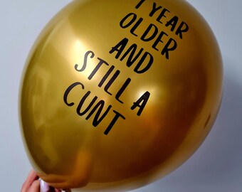 Abusive Party Balloons 10 Pack - 2 Colour Options - Rude Birthday Balloons - Funny Party Balloons - Profanity Balloons - Party Balloons