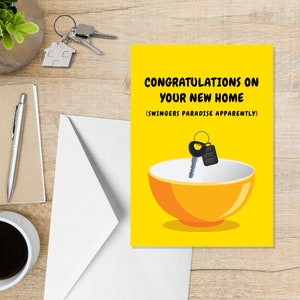Swingers Paradise - A5 New Home Card - Grappige volwassen humorkaarten door offensieve gelegenheden