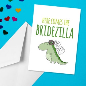 Here Comes The Bridezilla - A5 Wedding & Engagement Card - Funny Adult Humour Cards by Offensive Occasions