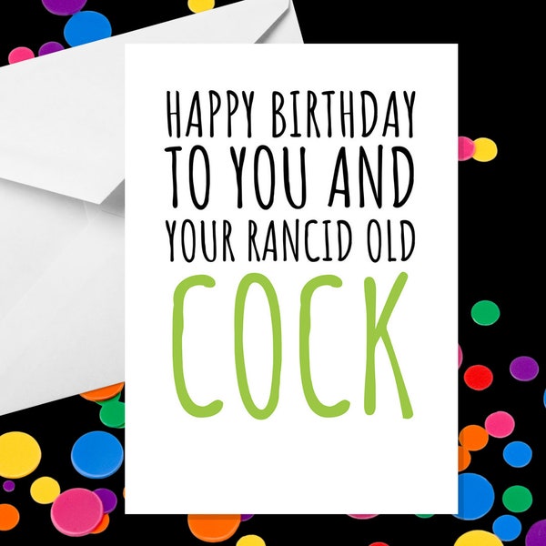 Rude Brthday Card Funny Brthday Card Card For Gngers - Etsy UK
