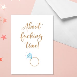 About Fucking Time - A5 Verlobungskarten