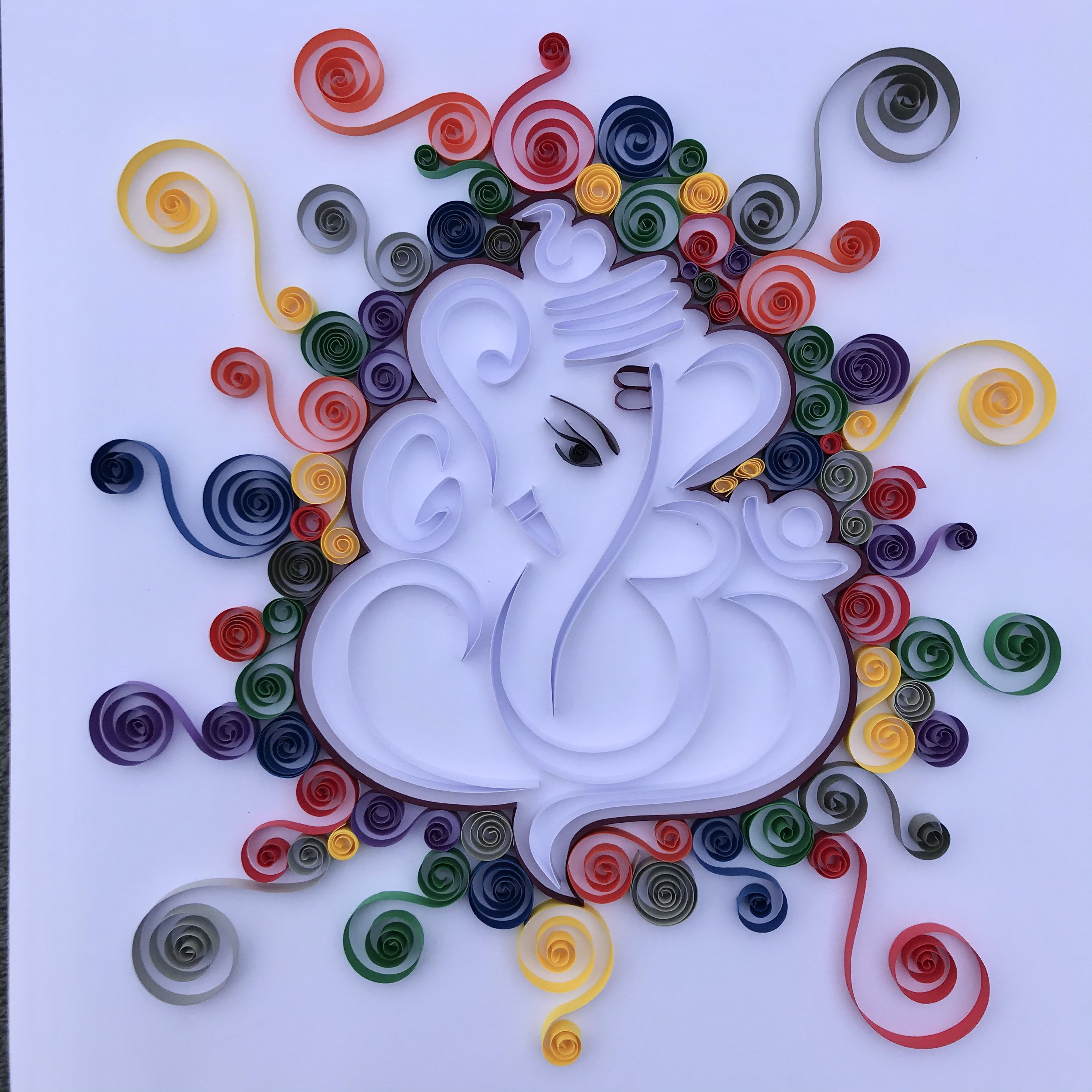 Ganesh Quilling Art Home Decor Etsy