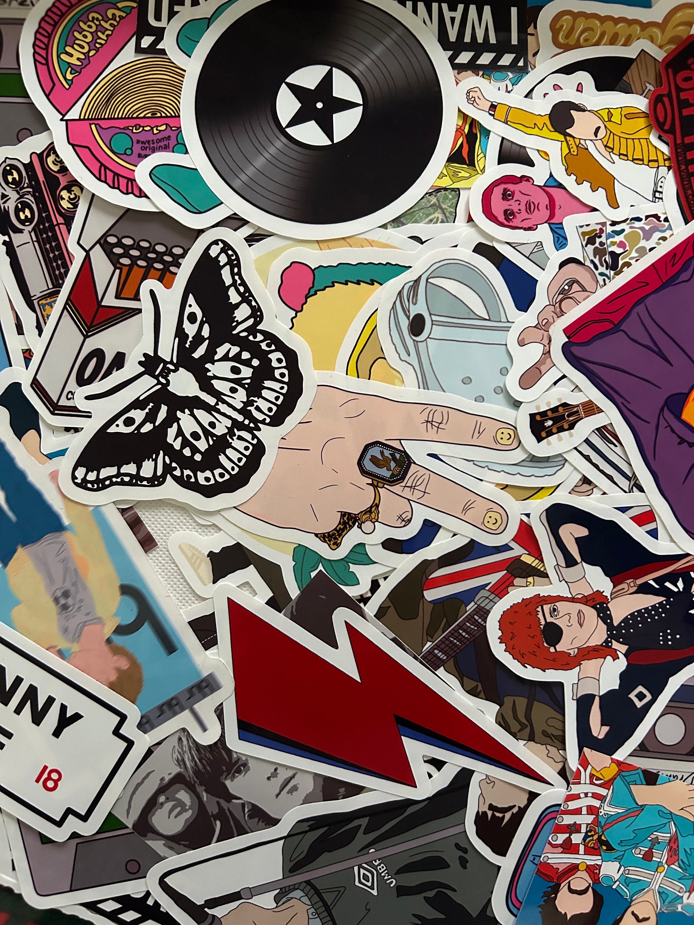 Random Vinyl Sticker Pack - Indie, Britpop, Oasis, Arctic Monkeys