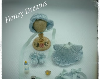 Miniature Sock baby trousseau for dollhouses