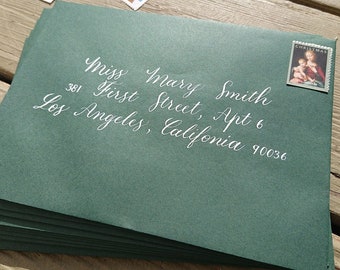 Handwritten Envelopes | Wedding Invitations | Hand Addressed | Save the Date | Custom Calligraphy Envelope Addressing | Modern Calligraphy