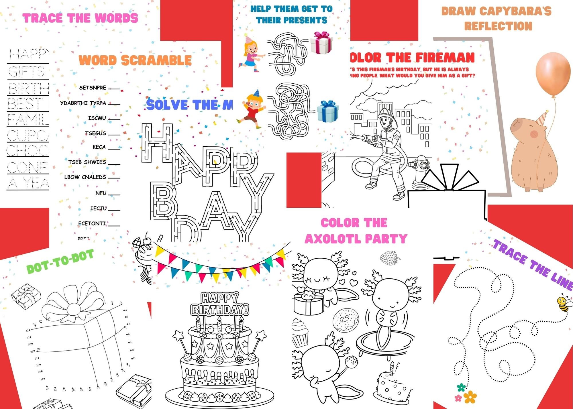 Printable Leap Day Birthday, Leap Year Party Games, Quizzes, Bingo, Coloring Pages, Mazes ...