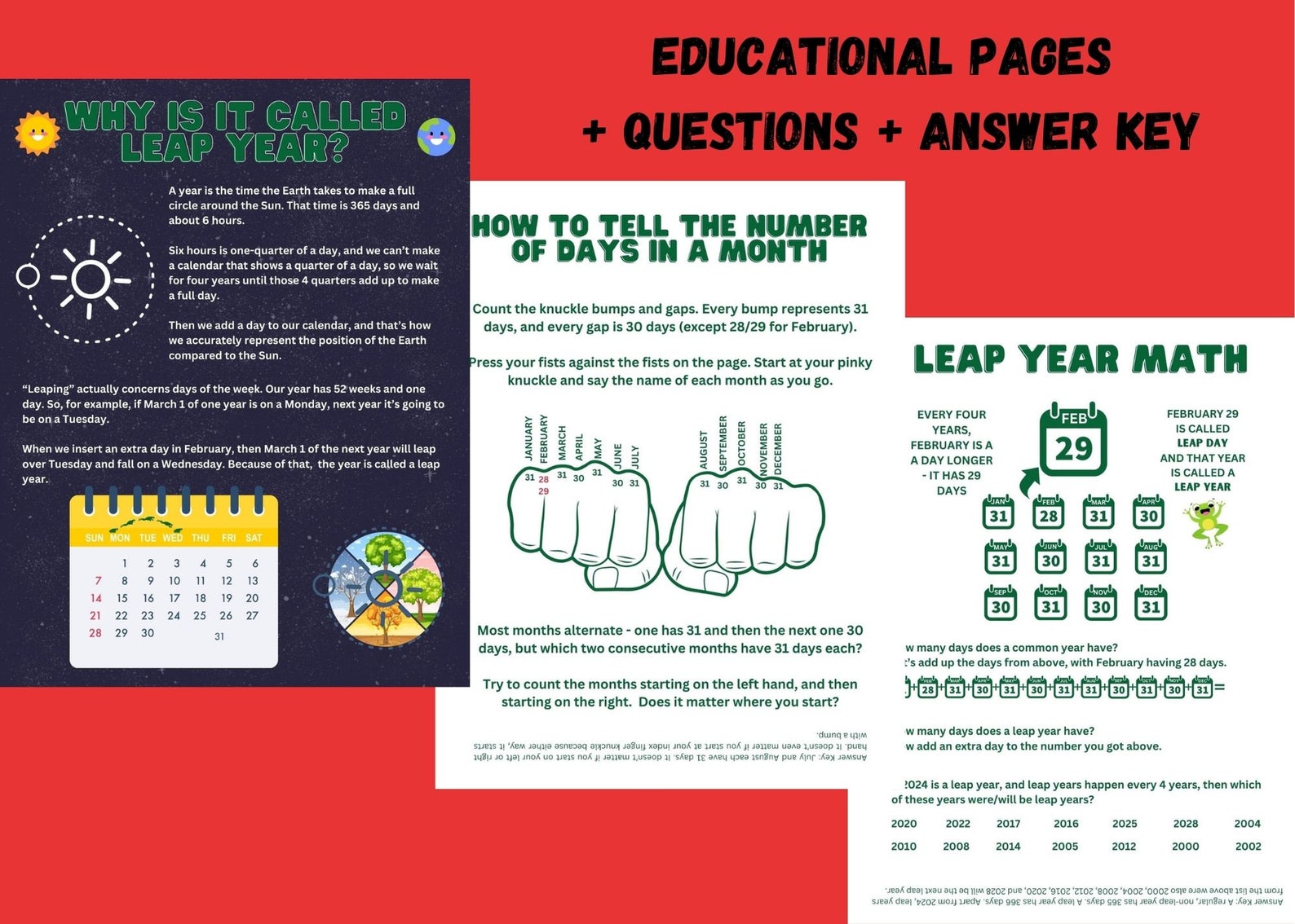 Printable Leap Day Birthday, Leap Year Party Games, Quizzes, Bingo, Coloring Pages, Mazes ...