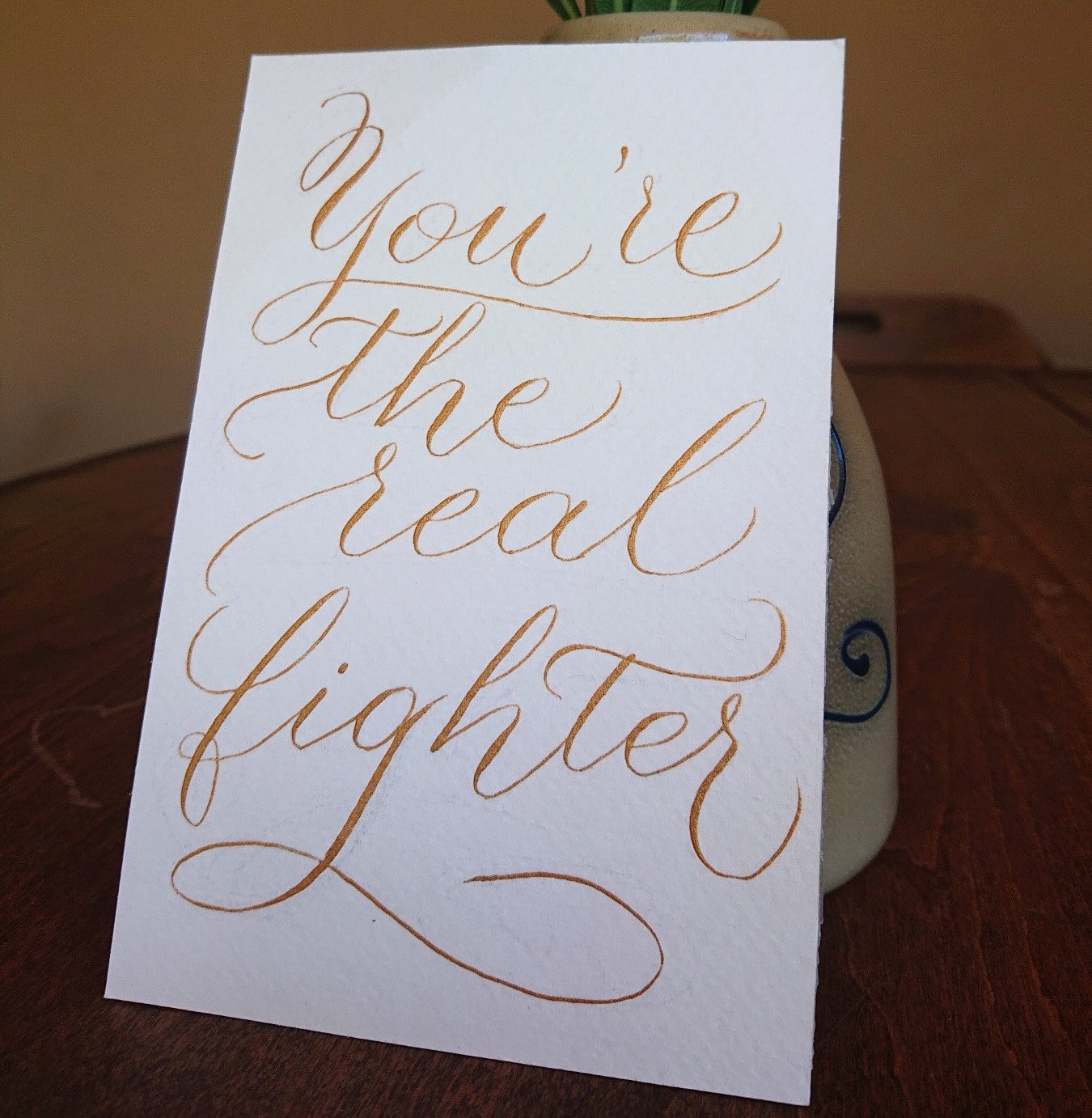 Custom Caption Card Handmade Custom Calligraphy Card: Personalized Quote, 4x6 - Etsy