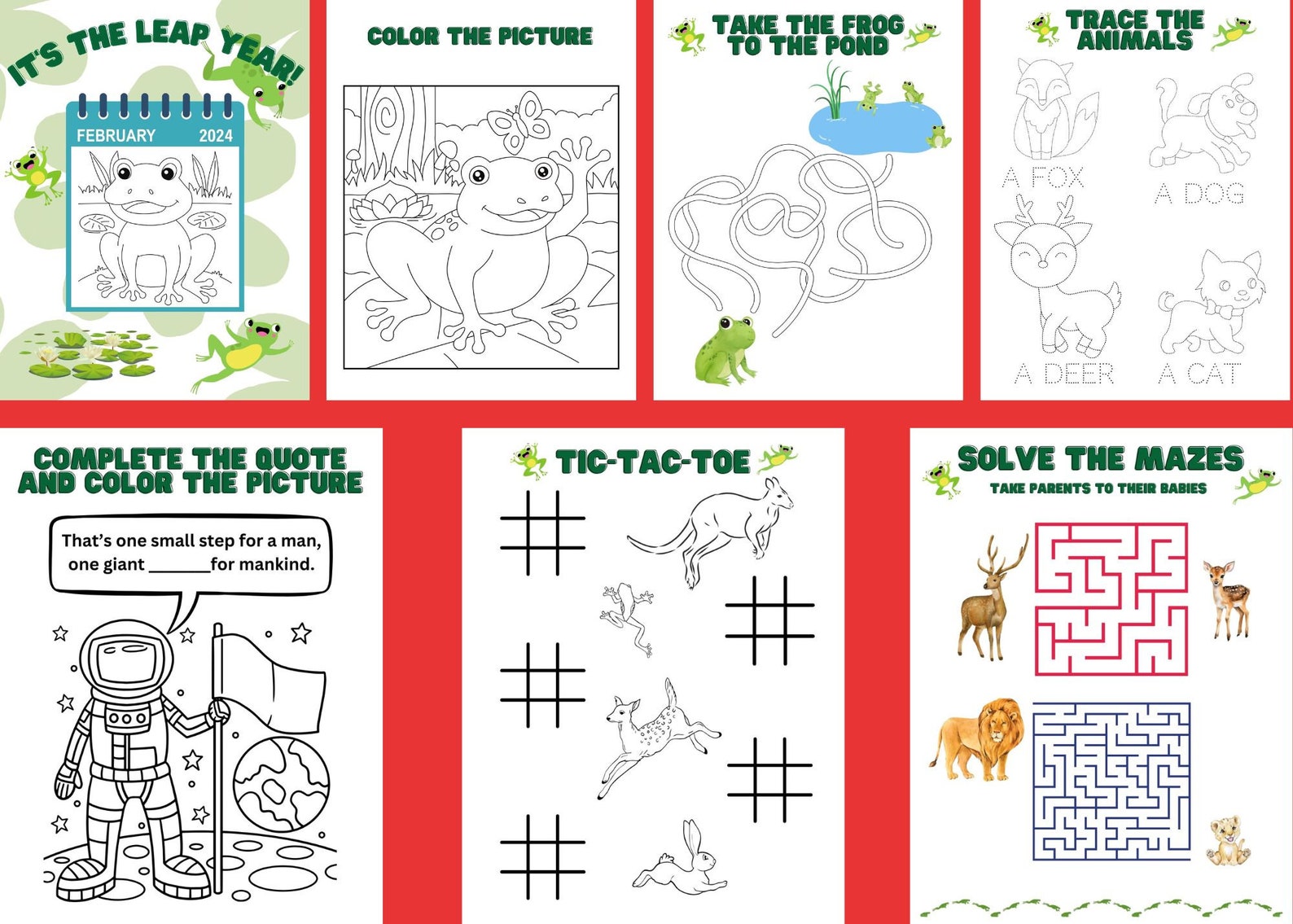 Printable Leap Day Birthday, Leap Year Party Games, Quizzes, Bingo, Coloring Pages, Mazes ...