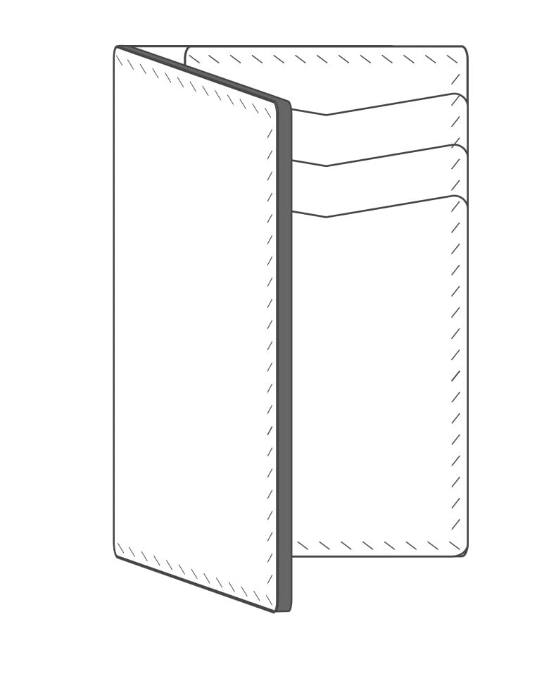 PDF Leather Vertical Card Holder Wallet Template Pattern & Etsy