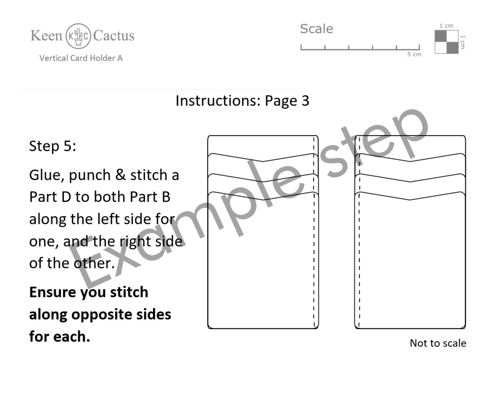 PDF Leather Vertical Card Holder Wallet Template Pattern & Etsy España