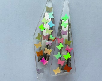 Butterfly Resin Clip/ Multicolor Butterfly/ Resin Hair Accessories
