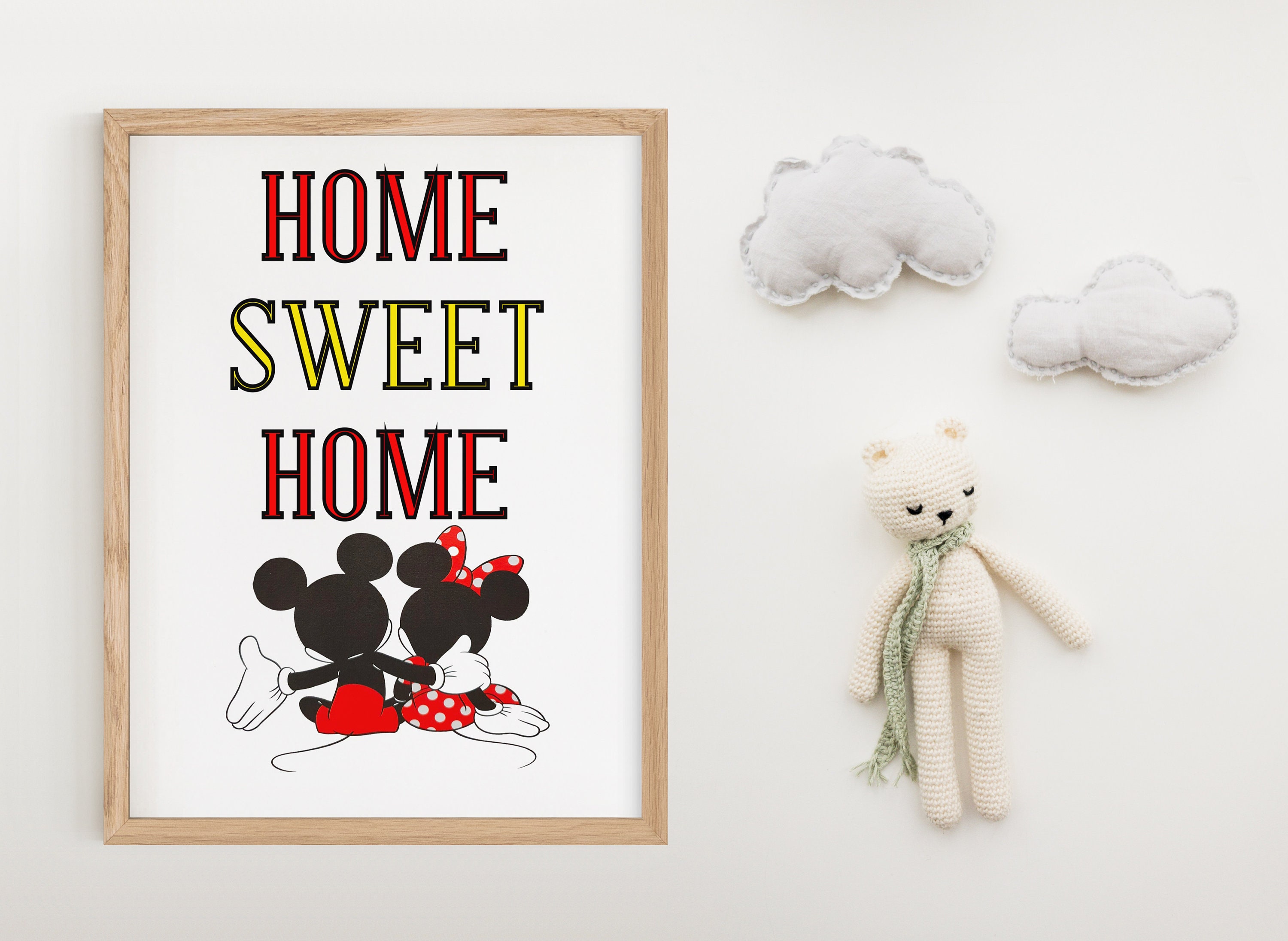 Home sweet home wall artwall decor living room modern Etsy