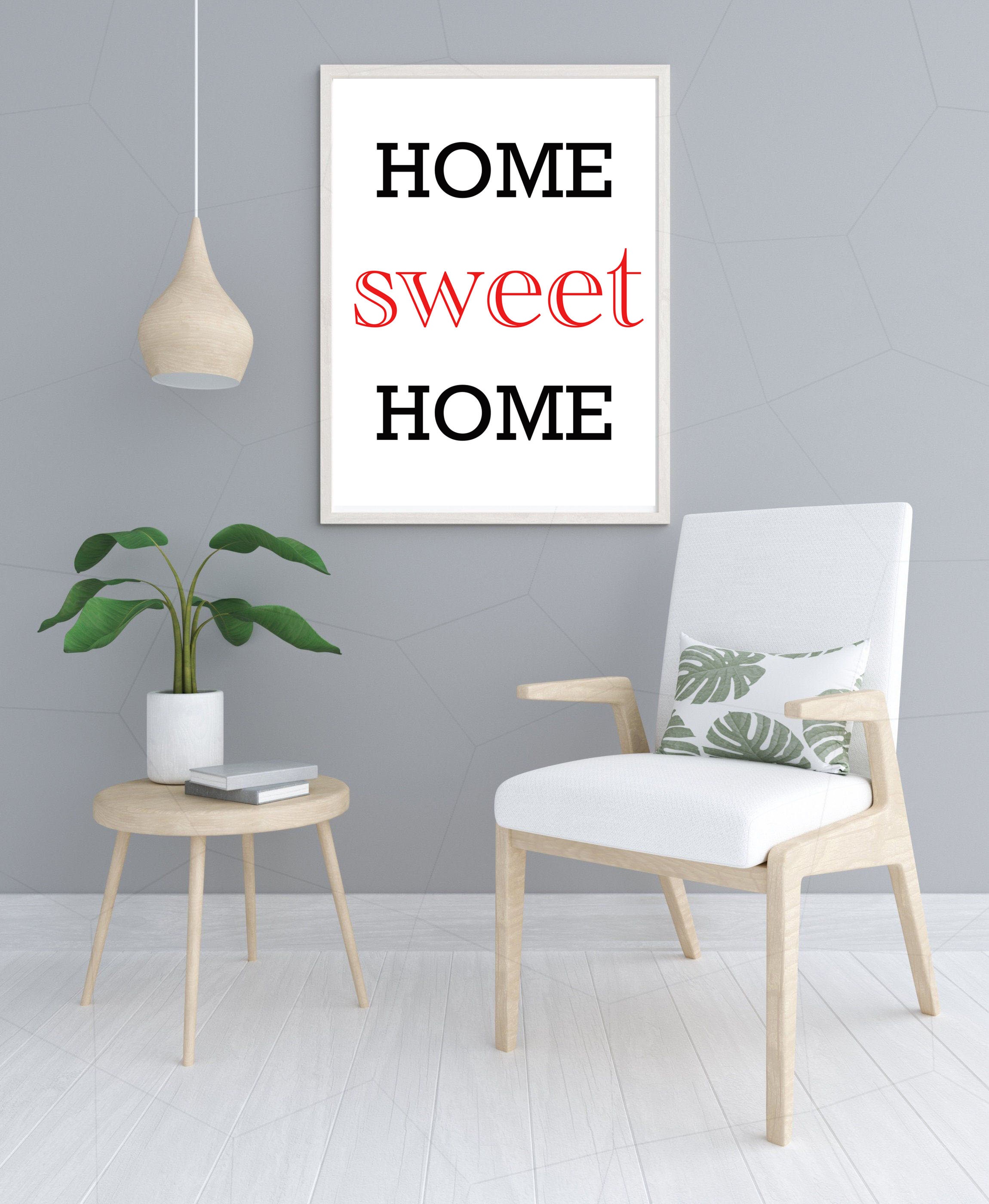 Home Sweet Home Wall Art Home Sweet Home Sign Home Quote | Etsy