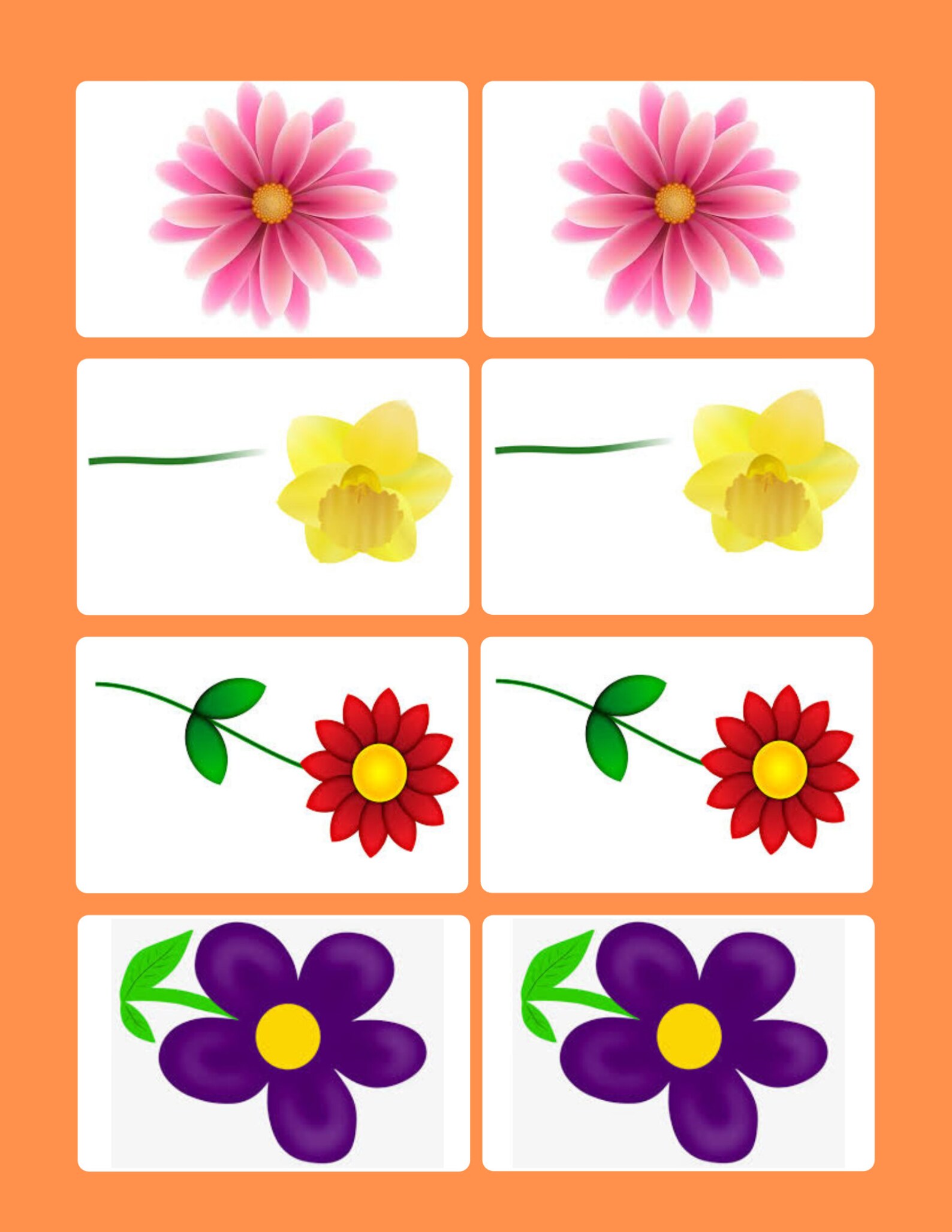 Flower memory game Etsy