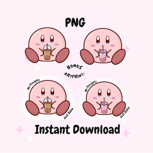 Té Boba Rosa de Dibujos Animados Kawaii, Digital, Clipart de Fresa, Clipart de Té Boba Rosa, Clipart Kawaii, Clipart Lindo, Descarga Instantánea, PNG