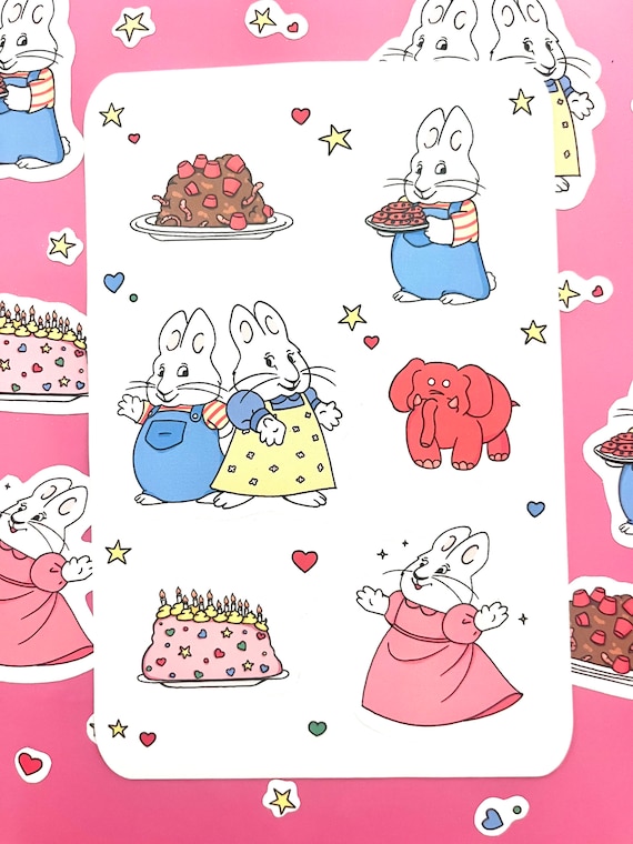 Max and Ruby Sticker Sheet kawaii stickers bunny stickers cute pink sweet y2k stickers
