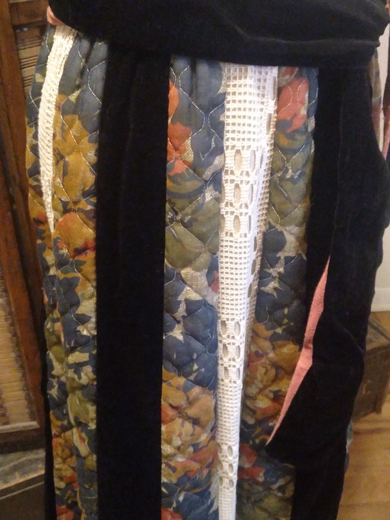 Vintage Chessa Davis patchwork quilt lace maxi sk… - image 7