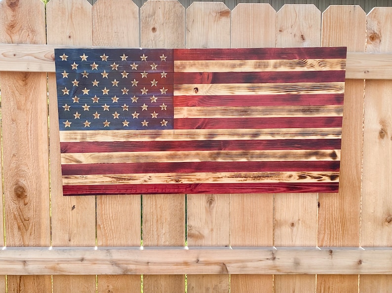 Large American Rustic Flag, Wood American Flag, Pallet American Flag