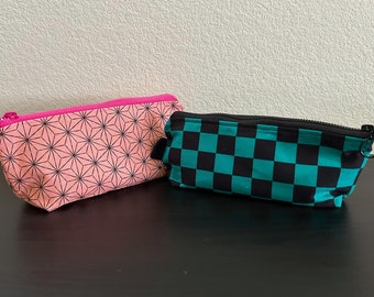 Demon Anime Inspired Pencil Pouch / Electronics Bag