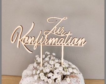 Cake-Topper,  Kuchendekoration zur Konfirmation