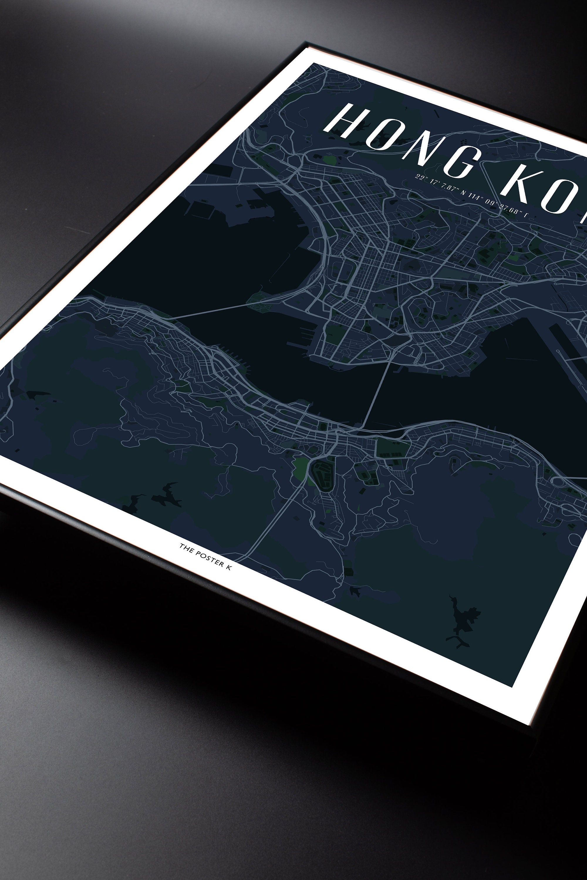 Hong Kong Poster Wall Art Print Map City Map Print City | Etsy