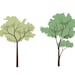10 Set of Flat Vector Trees Clipart - Flat Vector Plant Illustration ...