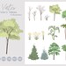 15 Set of Flat Vector Trees Clipart - Flat Vector Plant Illustration ...