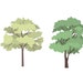 10 Set of Flat Vector Trees Clipart - Flat Vector Plant Illustration ...