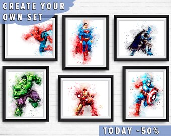 superhero nursery wall art