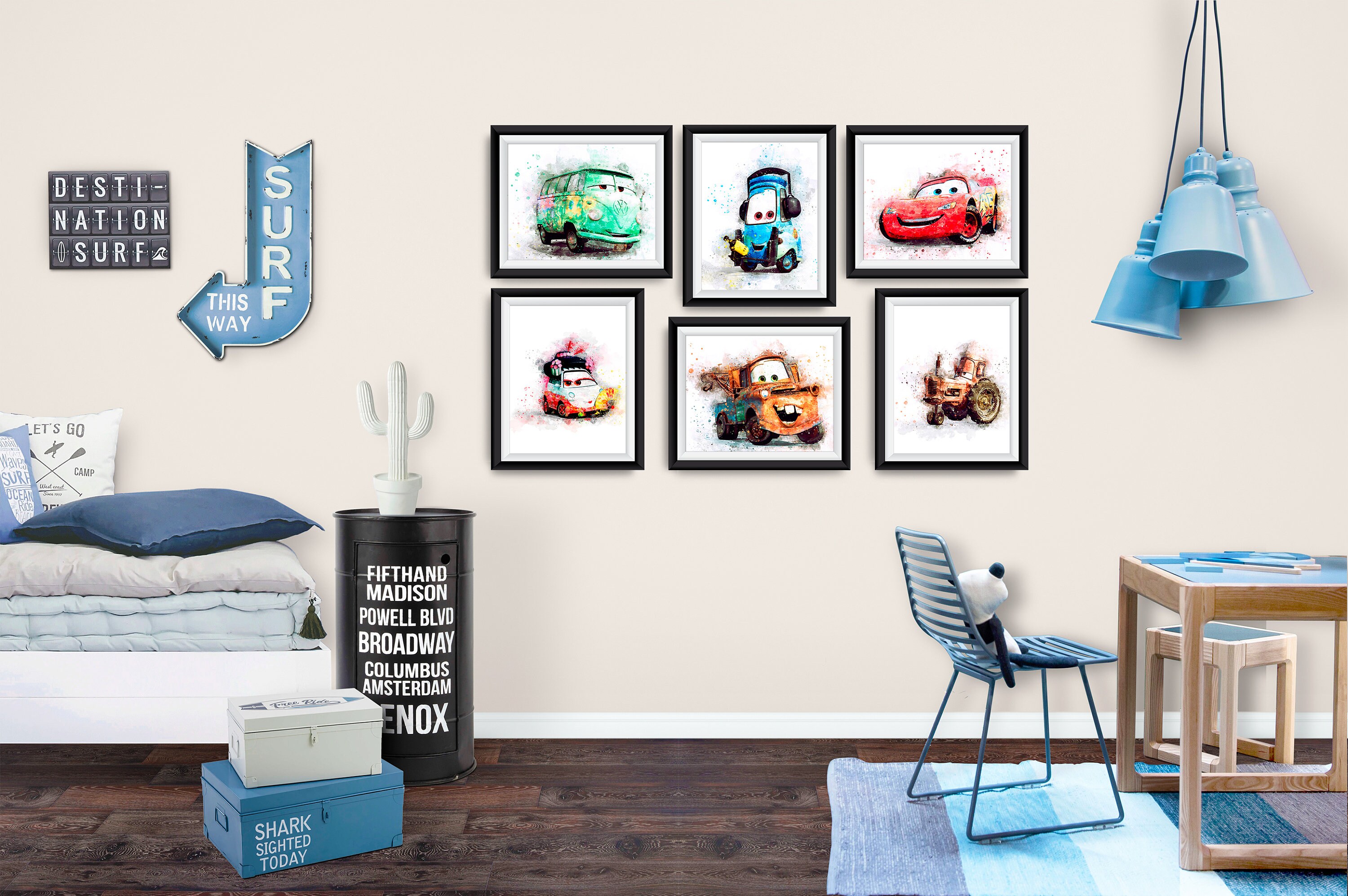 Cars prints Disney watercolor Disney Cars Art Print Poster Etsy