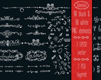 Valentine Wedding Love Doodles - Artículo digital