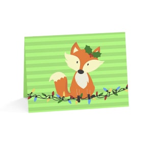 Cartes de vœux modernes Fox Noël / Vacances (1, 10, 30 et 50pcs)