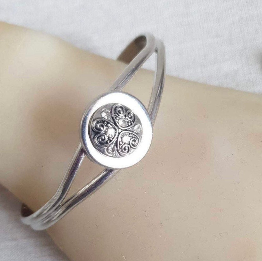 Snap on Bracelet With 5 Interchangeable Studs Jewels Gems Etsy