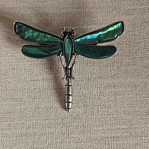 Shaded Green Dragonfly Brooch