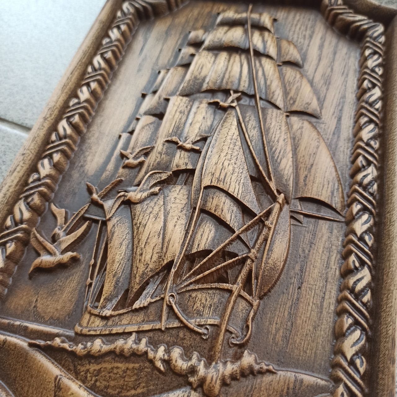 Sailboad Carved wood pirate ship old sailing ship old sail Etsy