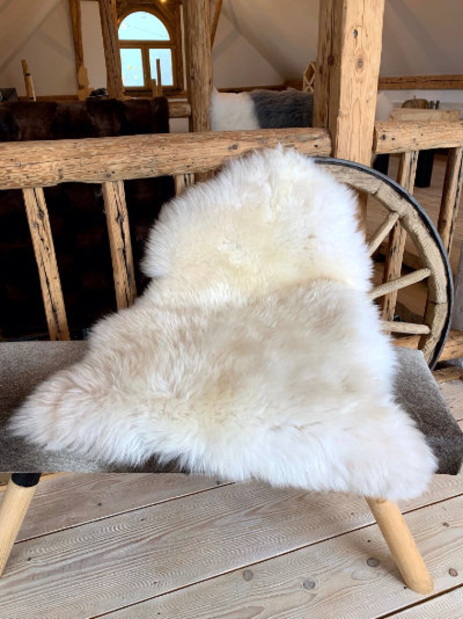 Natural white sheepskin rug Baby sheepskin rug genuine Etsy