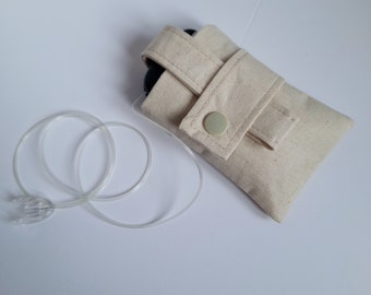 Insulin Pump pouch/inhaler pouch, attaches to bra or belt/loop
