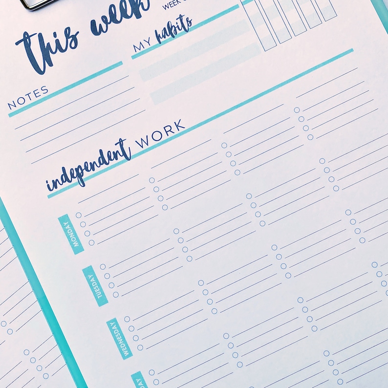 Printable Homeschool Assignment Sheet - Etsy