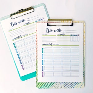 Printable Homeschool Assignment Sheet - Etsy