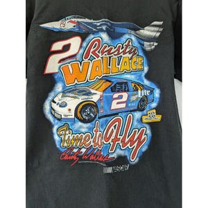 Vintage 90s Nascar T Shirt Rusty Wallace Mens Size Large Competitors View Miller